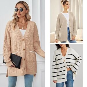 Set of 3 women’s knitted cardigans